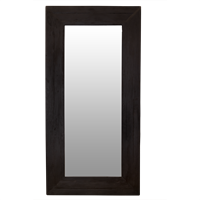 Mirror recycled teak black 100x200